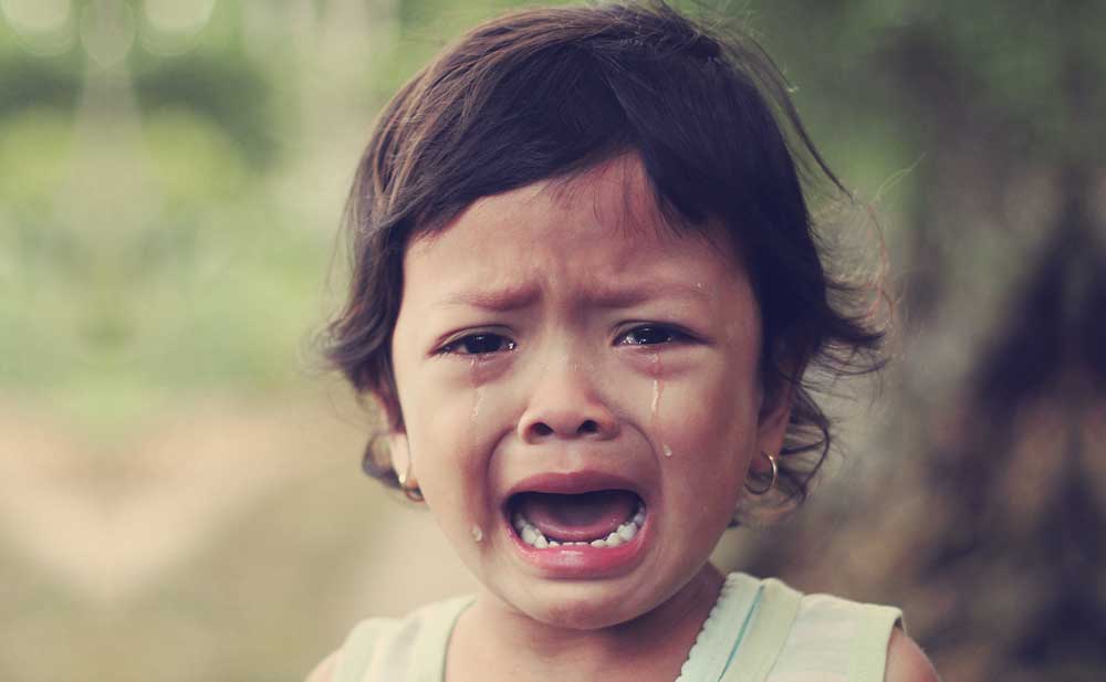 A crying child